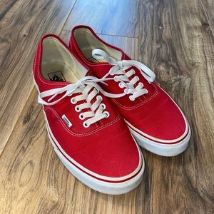 Vans Authentic Skate Shoe Red